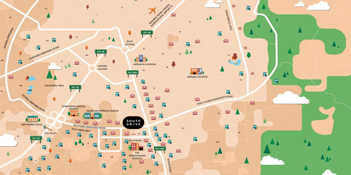 Aarize South drive in Gurgaon